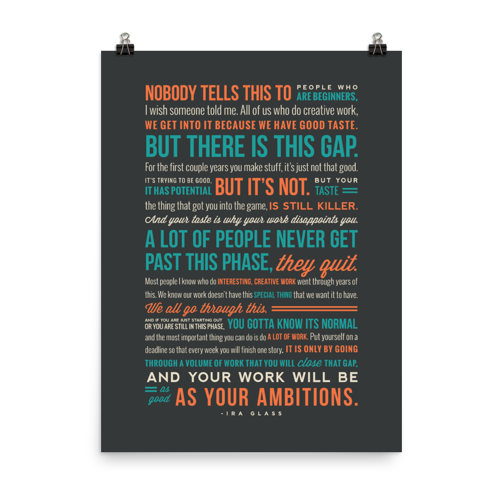 Ira Glass Quote On Creativity Print (18